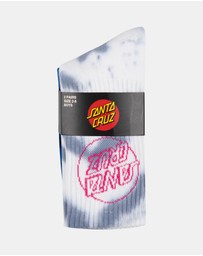 Santa Cruz - Opus Dot Drip 2 Pack Crew Socks - Teens