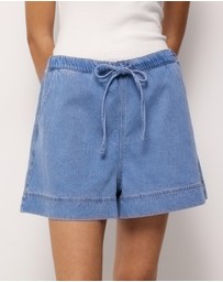 AERE - Denim Drawcord Shorts