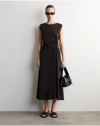 COS - Twist-Detail Jersey Midi Dress