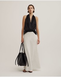 Witchery - Bias Linen Slip Skirt