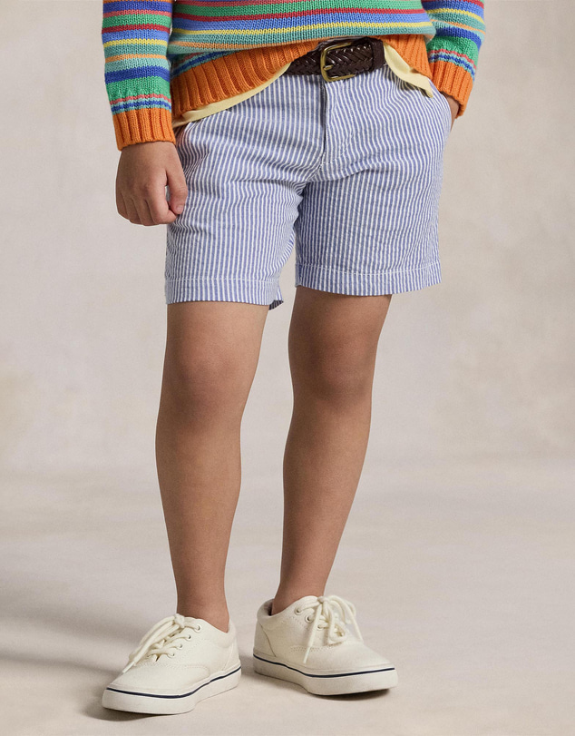 Polo Ralph Lauren - Stretch Cotton Seersucker Shorts - Babies-Kids