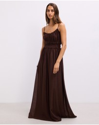 The Fated - Lila Shirred Maxi Dress