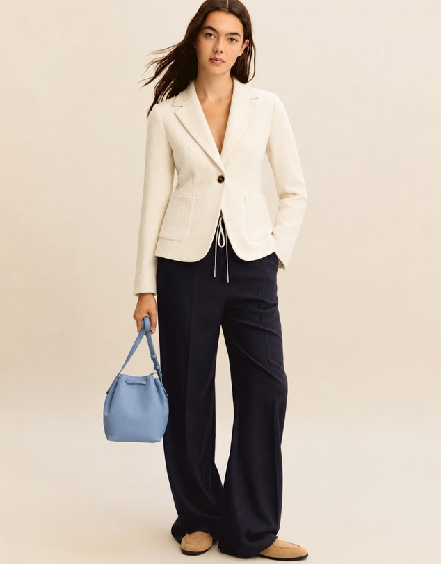 Emme | Max Mara Group - Wool White Textured Blazer