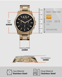 Armani Exchange - Gold Tone Chronograph Watch