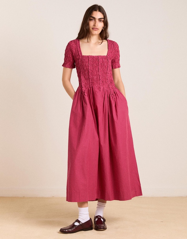 Damson Madder - Raphaela Ruffle Midi Dress