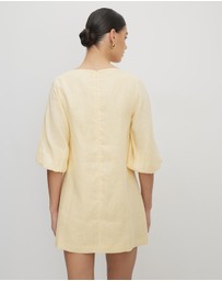 AERE - Eloise Linen Mini Shift Dress