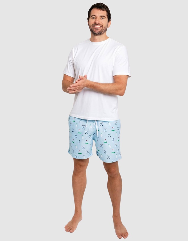 Sant And Abel - Men's Golf Blue Swim Shorts