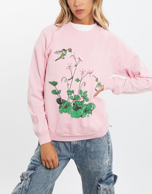 Vintage by The Real Deal - Pre Loved - Vintage 80s Humming Bird Wildlife Sweatshirt