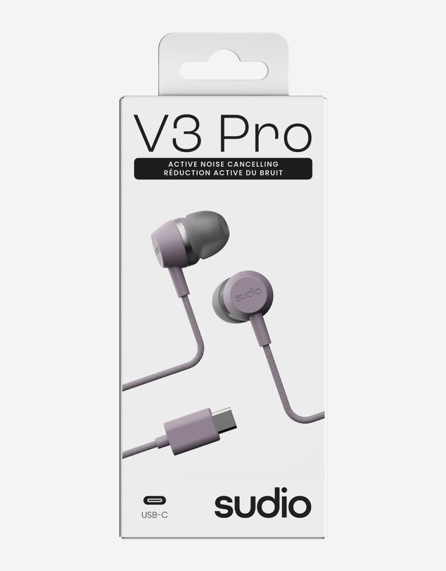 Sudio - V3 Pro - USB-C Tangle-Free Universal Wired Earbuds