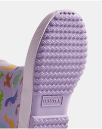 Hunter - Kids First Dinosaur Print Boot Purple Dinosaur