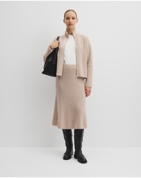 Country Road - Australian Cotton Blend Knit Midi Skirt