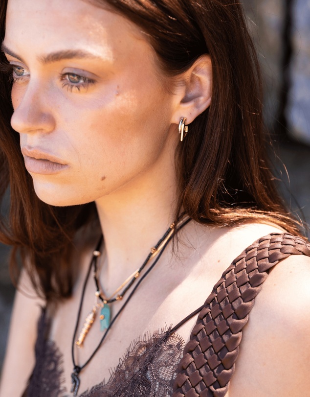 Chuchka - Elodie Mixed Metal Hoops