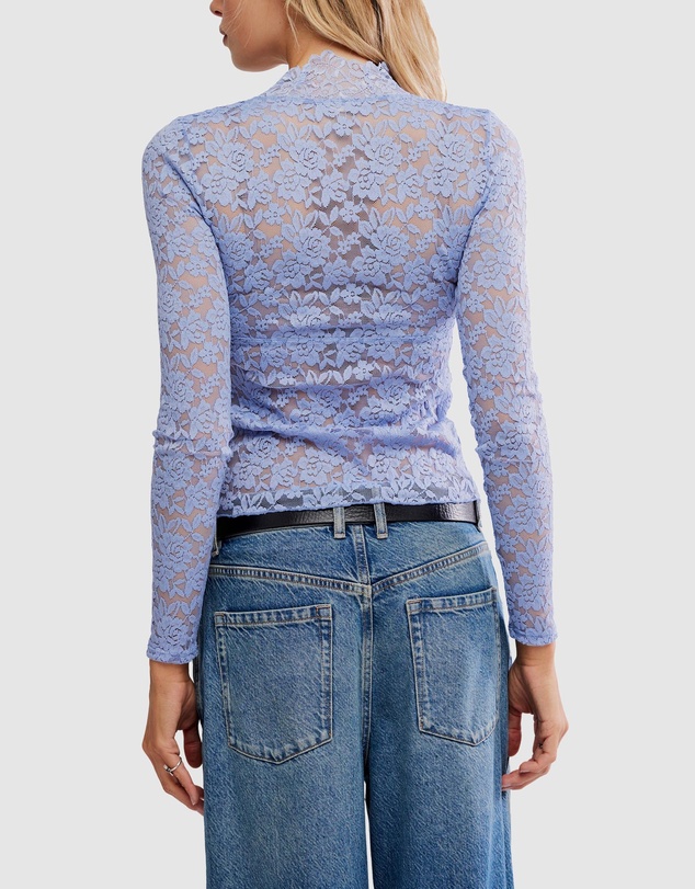 Free People - All Day Lace LS Top