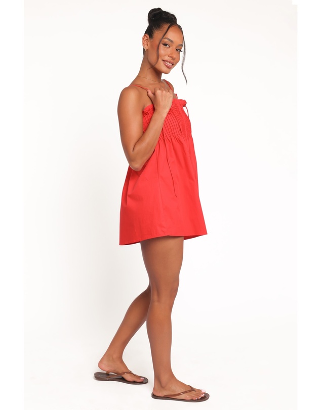 Petal & Pup - Liora Pleated Playsuit - Red