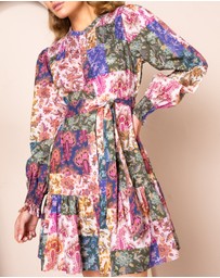 KACHEL - Leslie Shirred Mini Dress