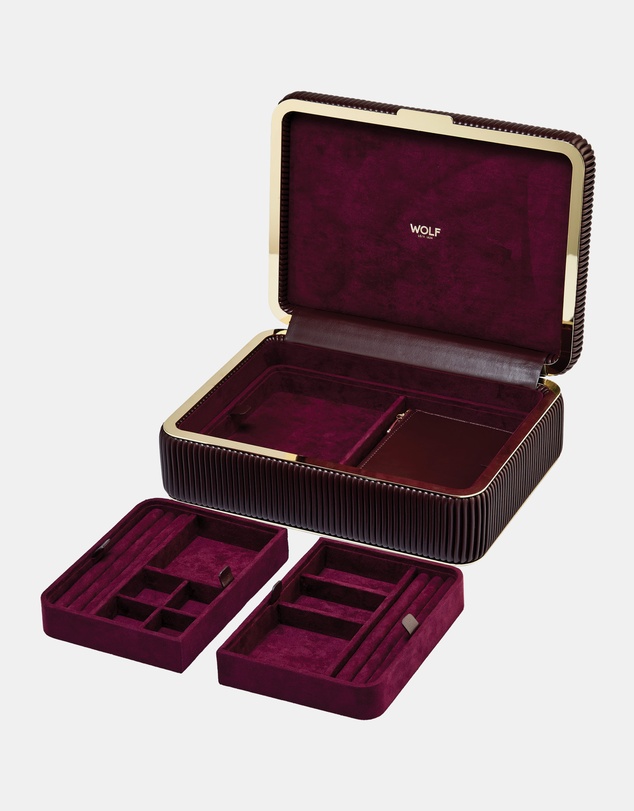 Wolf - Wolf Bella Medium Jewellery Box Bordeaux