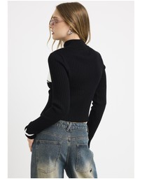 Insight - Uma Stripe Zip Through Knit Top