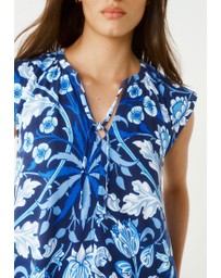 NEXT - Linen Blend Tie Neck Mini Summer Dress