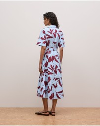 Trenery - Karra Cotton Poplin Shirt Dress in Sky