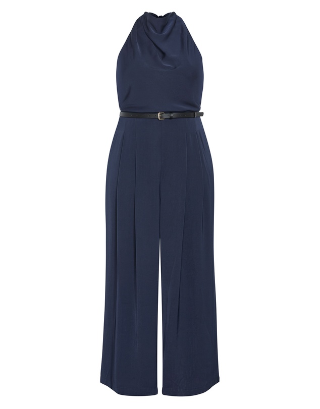 City Chic - Clara Halter Wide Leg Jumpsuit