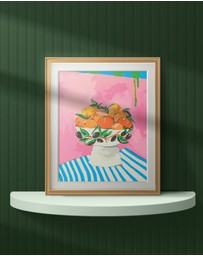 Journey Of Something - Paint by Numbers - Bowl of Oranges