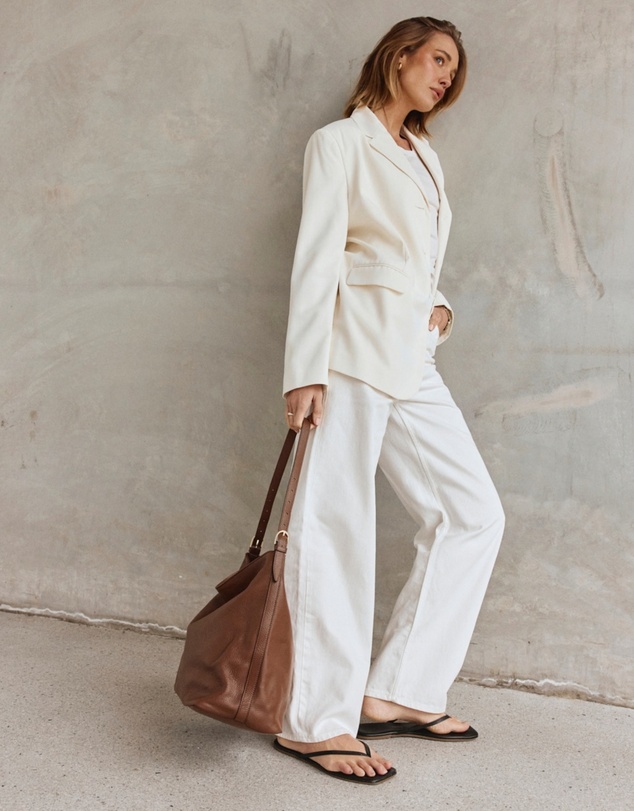VESTIRSI - Serena Mocha Leather Hobo Bag