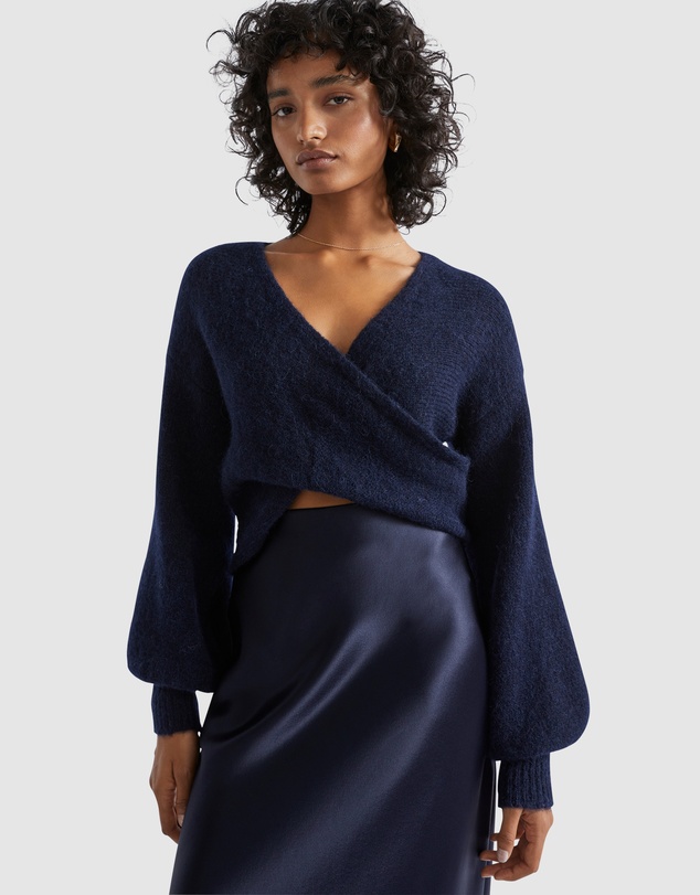 Seed Heritage - Wool Blend Drape Twist Knit