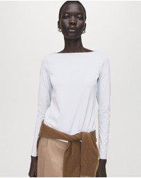 M.N.G - Cotton Boat Neck T-Shirt