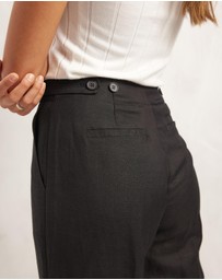 AERE - Linen Blend Wide Leg Pants