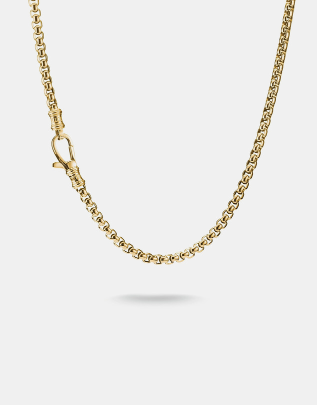 THOMAS SABO - Gold-Tone Stainless Steel Box Chain Necklace 4mm