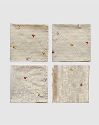 Mosey Me - Forget Me Not Embroidered Napkin Set
