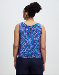 The Social Outfit - Fariba's Triangles Silk Shell Top