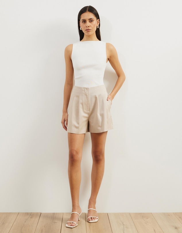 Atmos&Here - Kendal Pleated Tailored Shorts