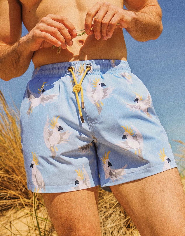 Skwosh - Mr Cocky Men's Eco Swim Shorts in Blue