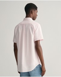 Gant - Regular Fit Classic Gingham Poplin Short Sleeve Shirt