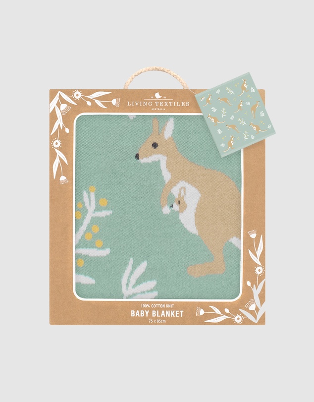 Living Textiles - Australiana Jacquard Blanket - Kangaroo