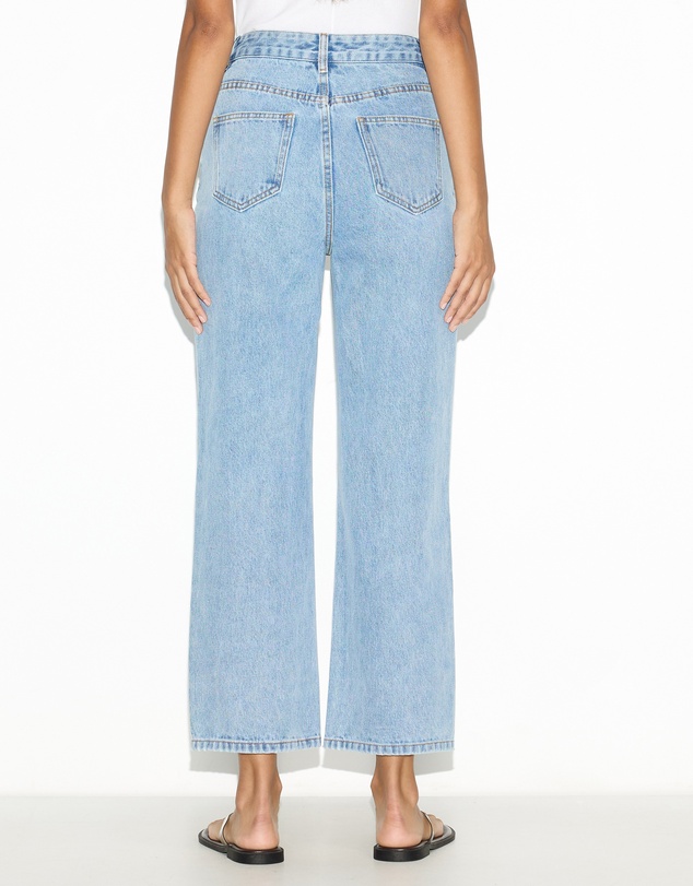 Dazie - Munich High Waisted Cropped Straight Leg Jeans