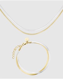 Rosefield - Snake Duotone Necklace and Bracelet Set
