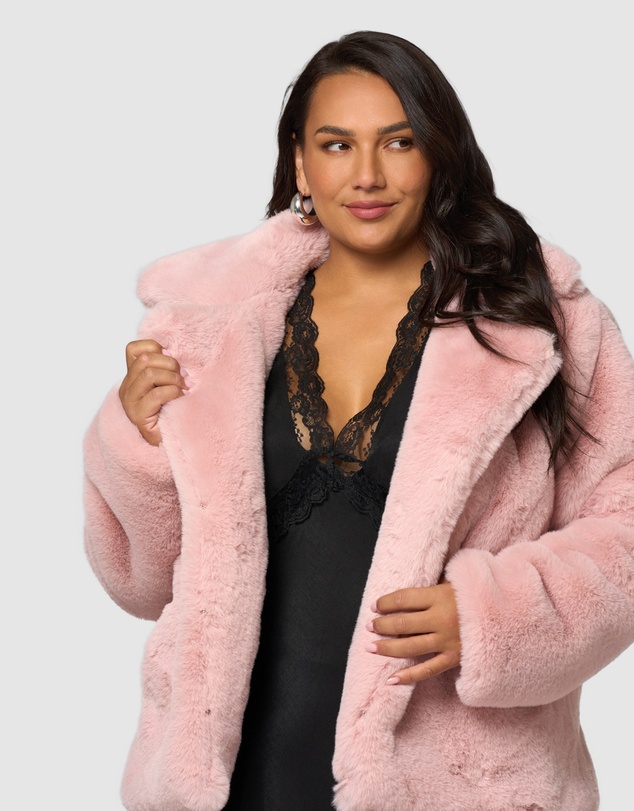 Sunday In The City - Midnight Aura Fur Jacket