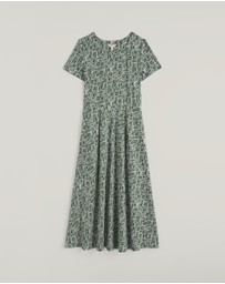 Seasalt - Seasalt Cornwall Green Veronica Short Sleeve Midi Dress