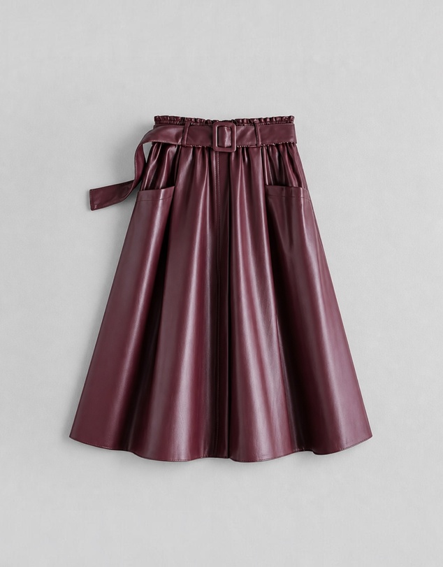 Mossée - Lily A Line Leather Skirt