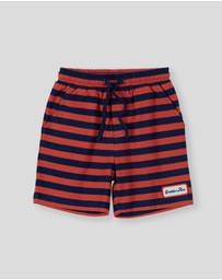 Goldie + Ace - Reverse Stripe Noah Shorts - ICONIC EXCLUSIVE - Babies-Kids