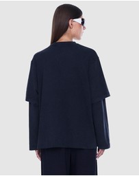 ENA PELLY - Mock Layer Long Sleeve Tee