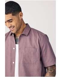 NEXT - Cotton Linen Blend Short Sleeve Shirt Standard Collar