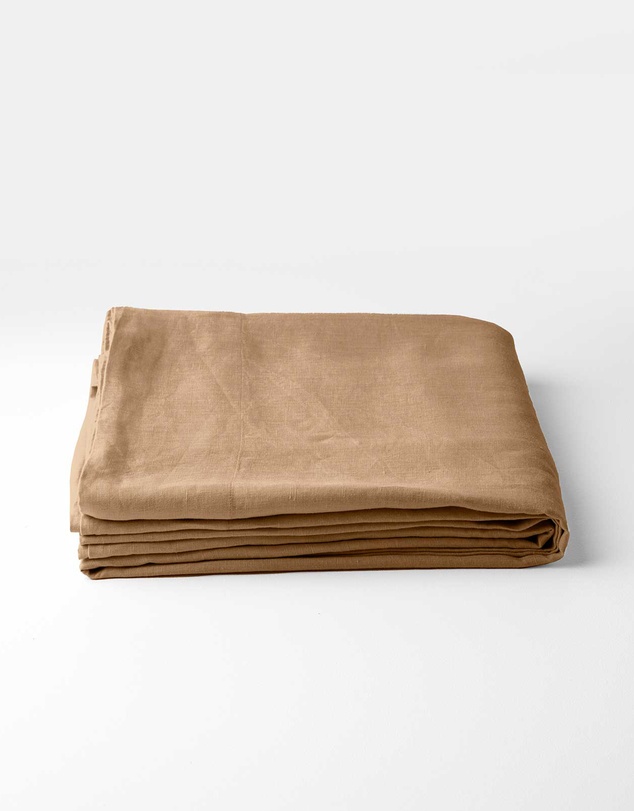 Aura Home - Evie Stonewash Organic Cotton Sheet Set in Pecan