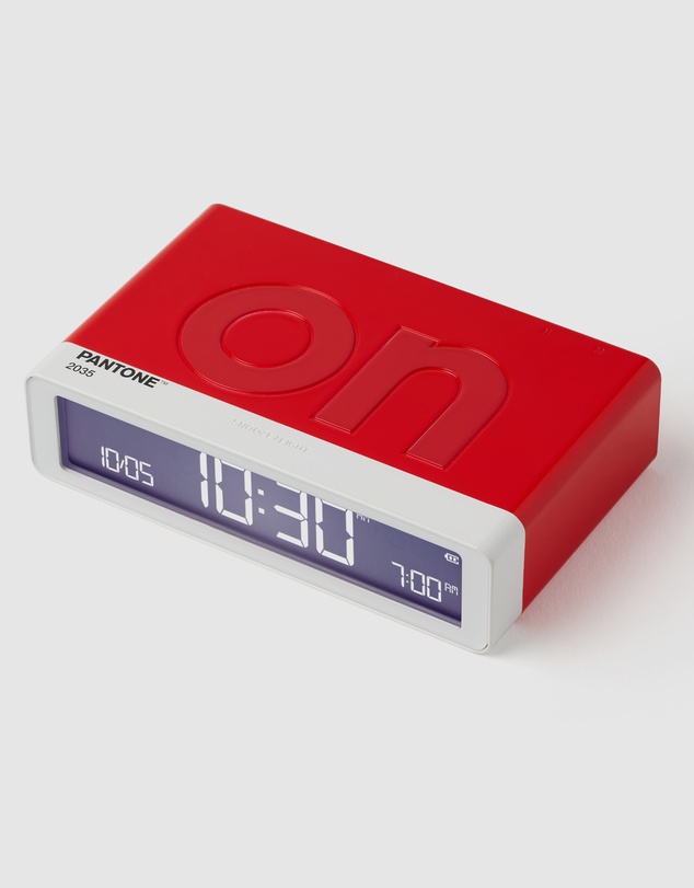 Lexon - Lexon Flip Classic Reversible Alarm Clock PANTONE - 2035 Red
