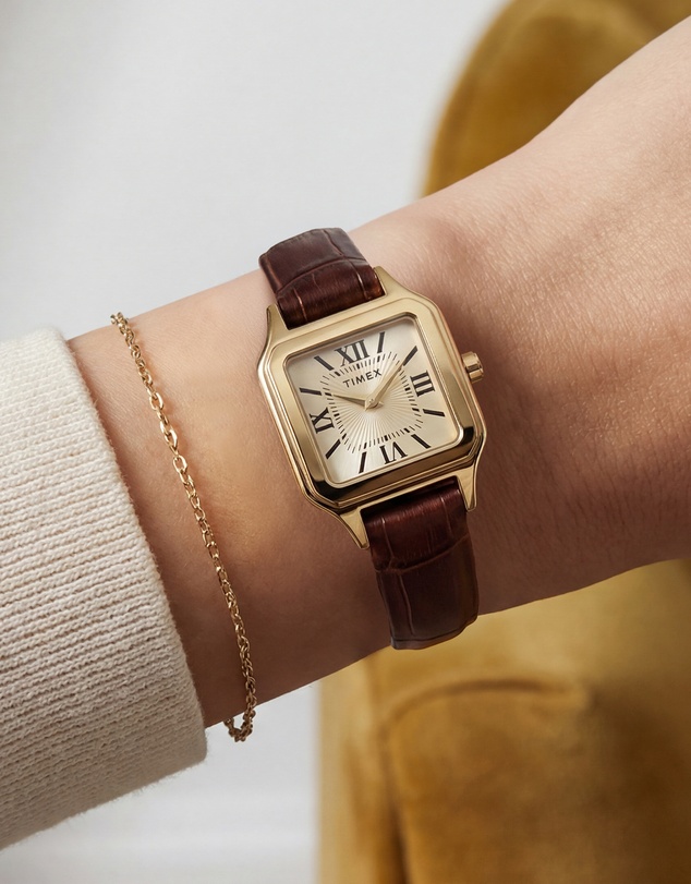 TIMEX - Addison 23mm Brown Leather Strap Watch