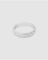 Wanderlust + Co - Checker 925 Sterling Silver Ring