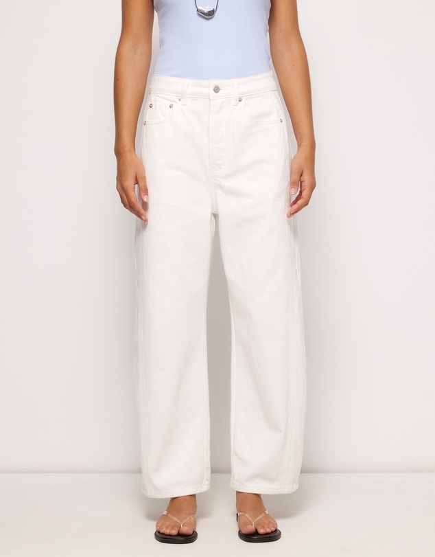 AERE - Mid Rise Barrel Leg Jeans