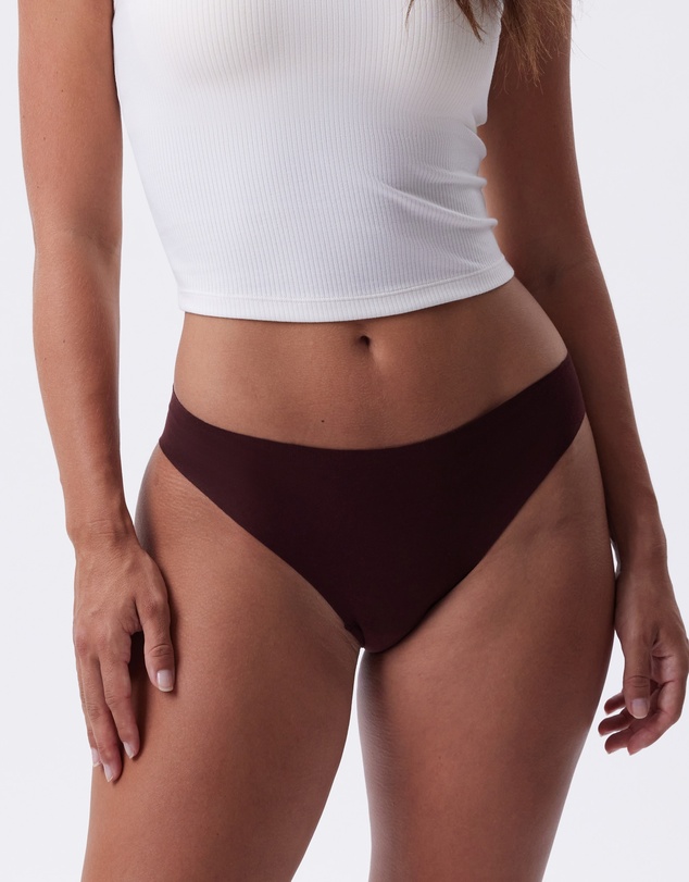 Bras N Things - Smooth Comfort Cotton Brazilian Knicker-Dark Brown